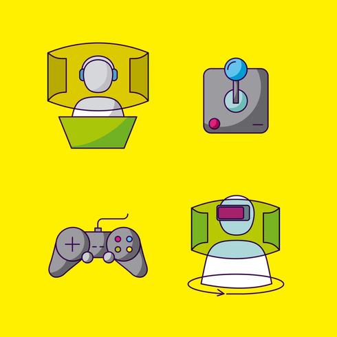 video games design set vector