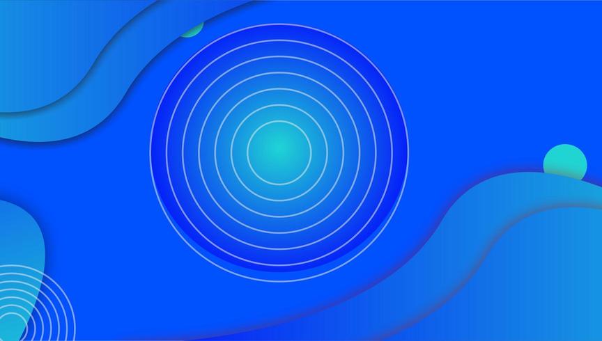 Banner abstracto circular vector