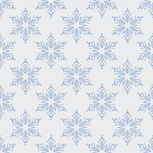seamless snowflake pattern vector