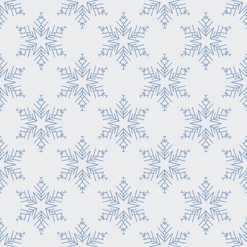seamless snowflake pattern vector