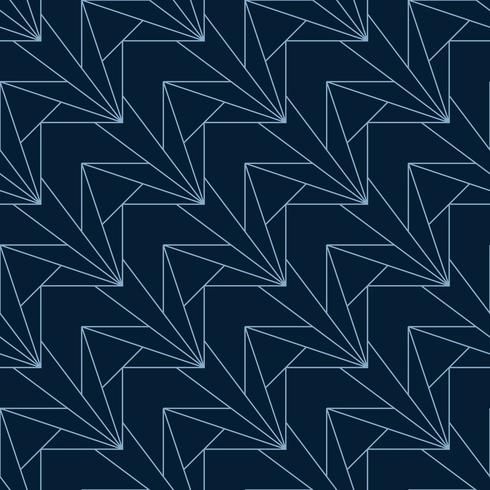 blue angular seamless art deco geometric pattern vector