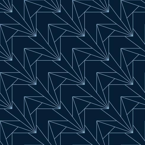 blue angular seamless art deco geometric pattern vector