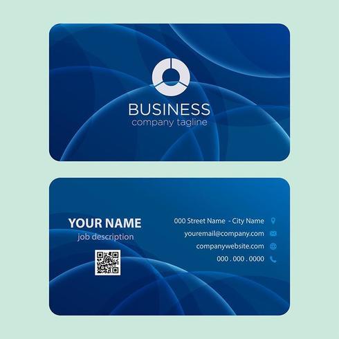 Modern Blue Bubble Business Card Design vector