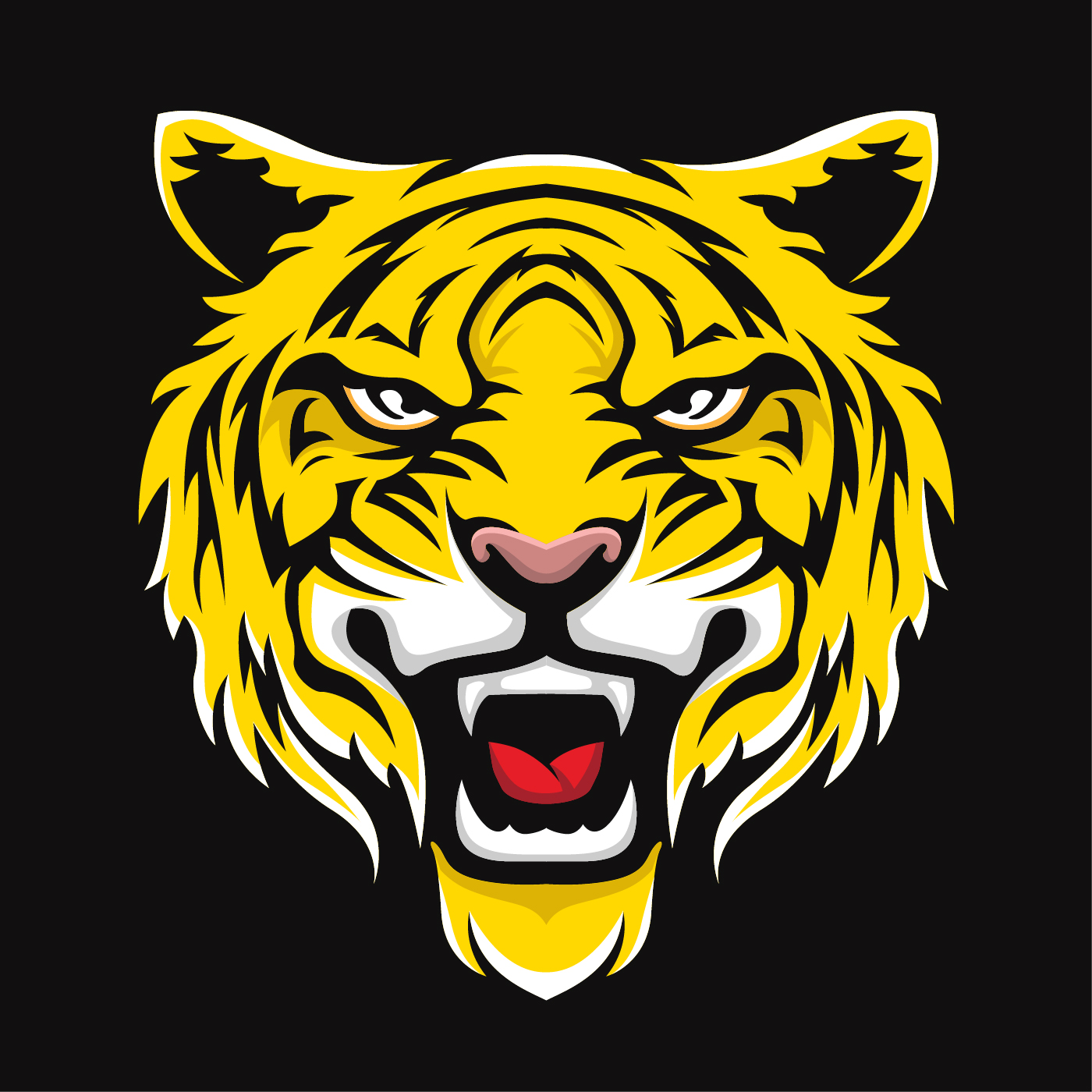 Tiger Face Vector Art, Icons, and Graphics for Free Download