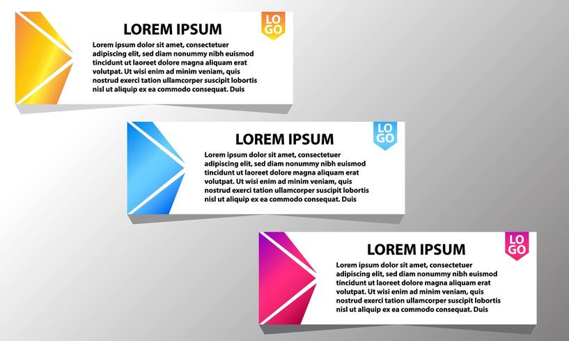 Banner design template set vector