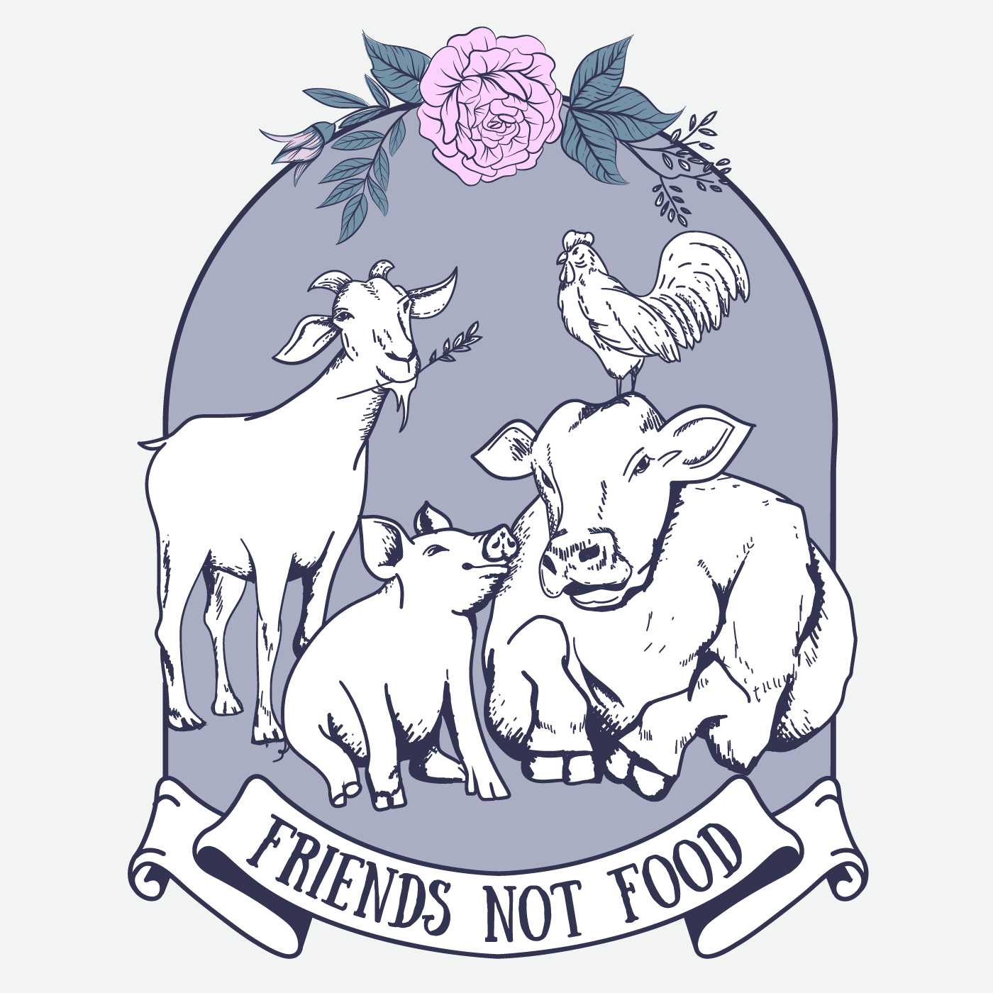 Friend not food t shirt design with animals and flower 686467 Vector Art at Vecteezy Friend not food t shirt design with animals and flower 686467 Vector Art at Vecteezy