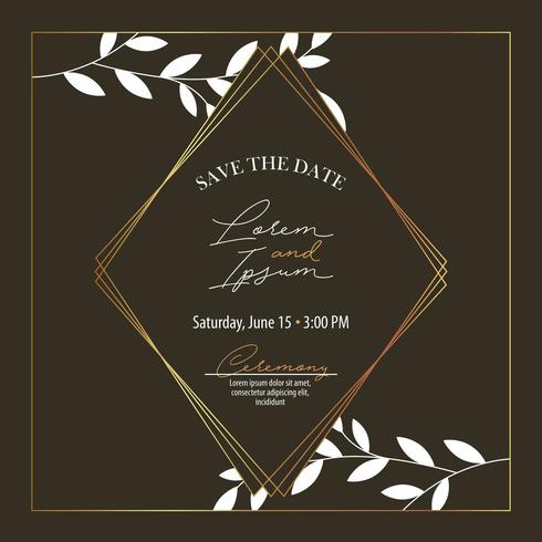 save the date card vector