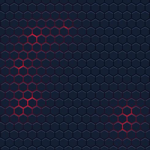 Fondo abstracto con patrón hexagonal vector