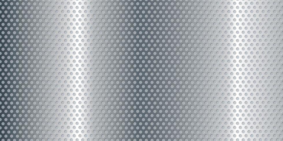 Perforated metallic silver  banner background vector