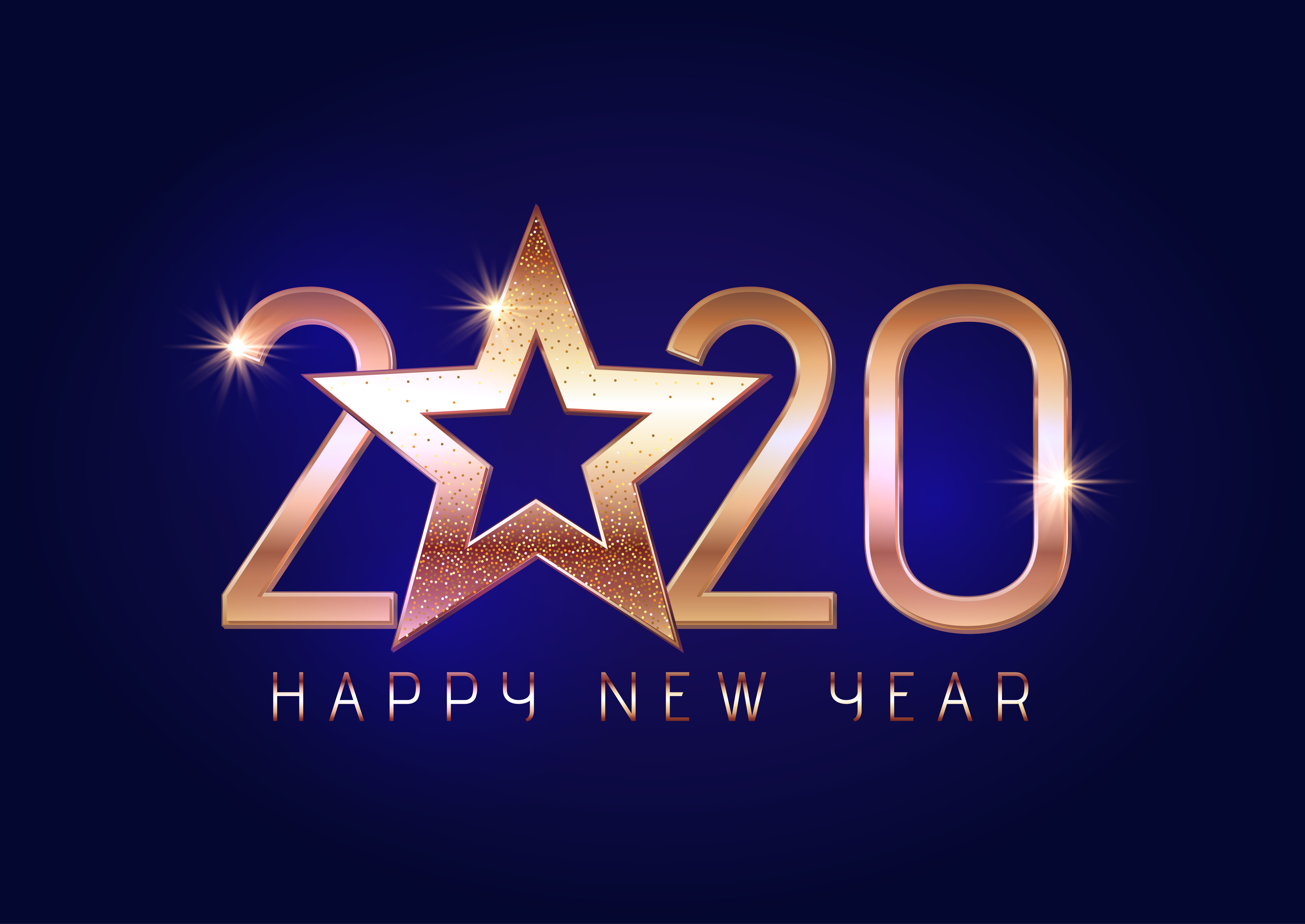 Happy New Year 2020 background with gold lettering 686719 Vector Art at Vecteezy