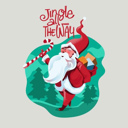 Jungle All The Way Santa  vector