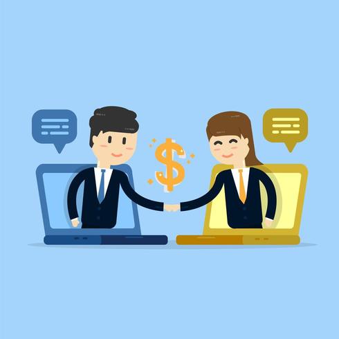 Business to business sales background vector