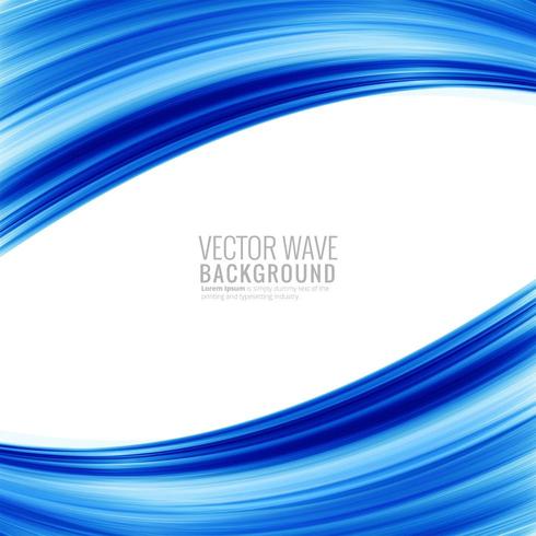 Modern stylish business blue wave on white background vector