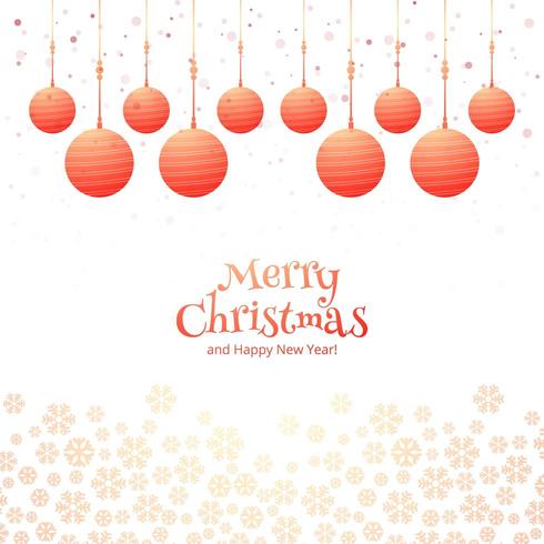 Vintage Card With Christmas Balls Background Download Free