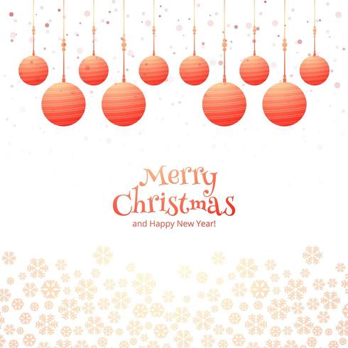 Vintage card with Christmas balls background  vector