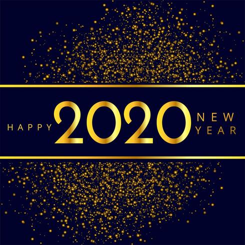 Fondo de celebración de brillo de año nuevo 2020 vector
