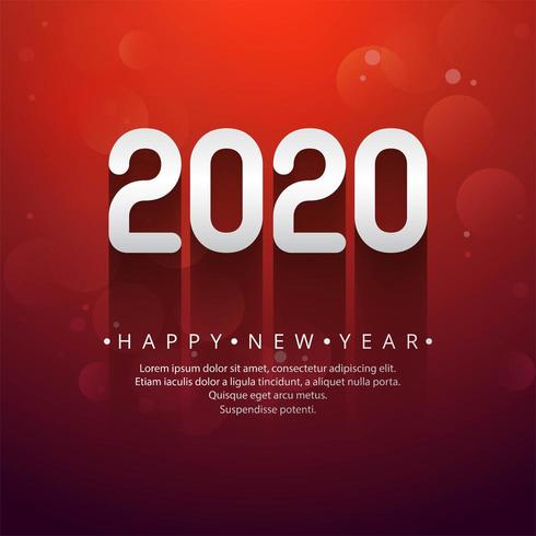 Celebración año nuevo 2020 diseño de texto elevado vector