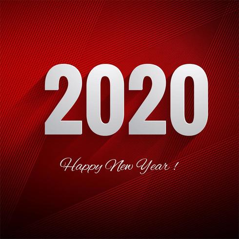 Happy New Year 2020 winter holiday greeting card  vector