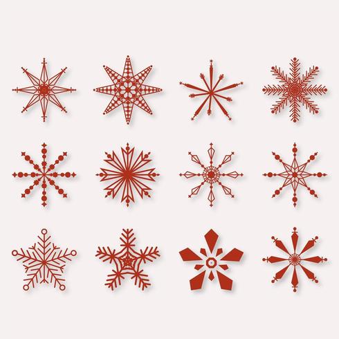 Beautiful Winter Snowflakes set elements  vector