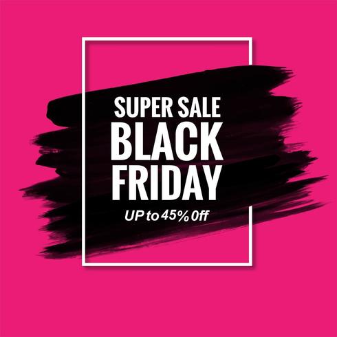 black friday modern sale pink background vector