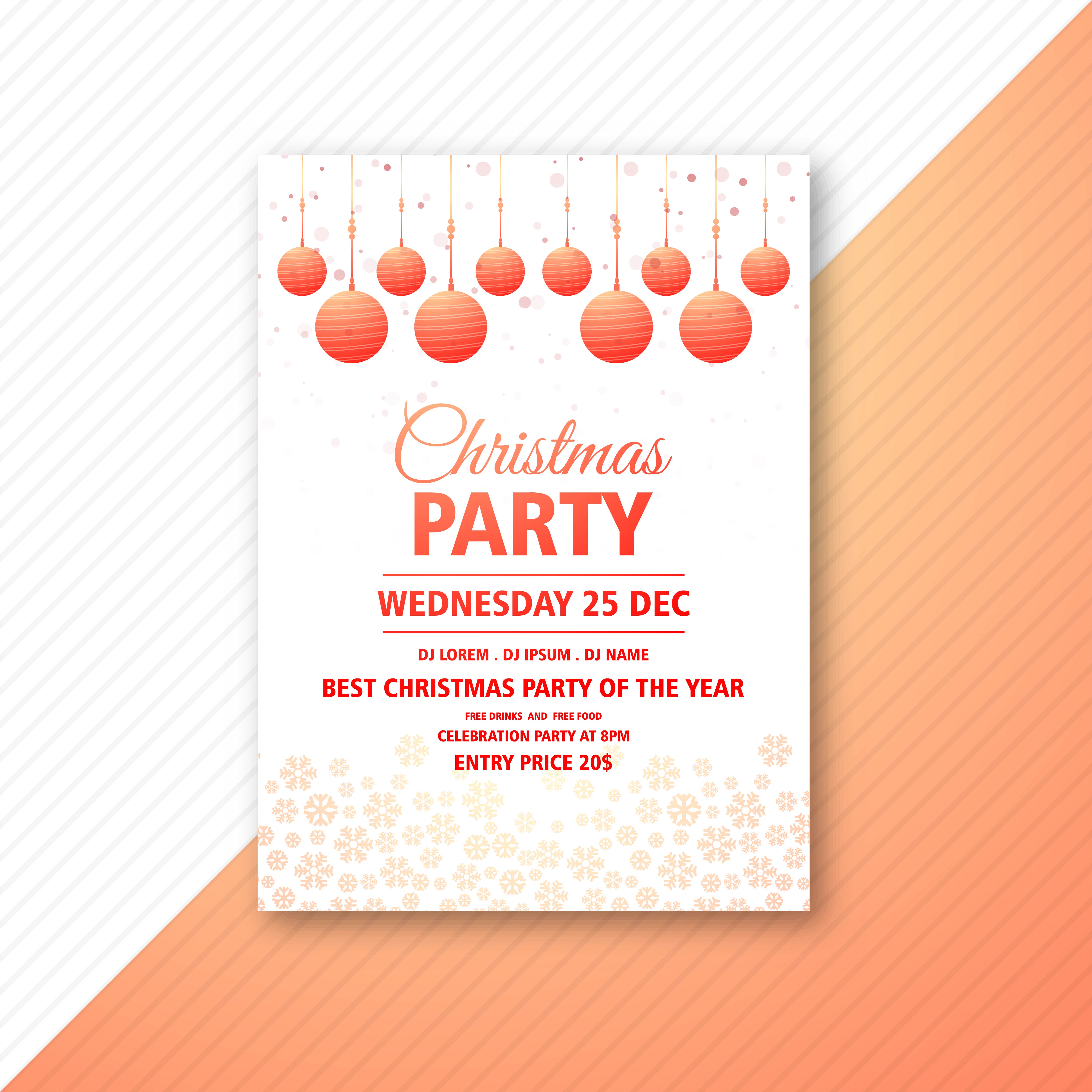 Christmas Party Event Flyer Design Template 686835 Vector Art At Vecteezy