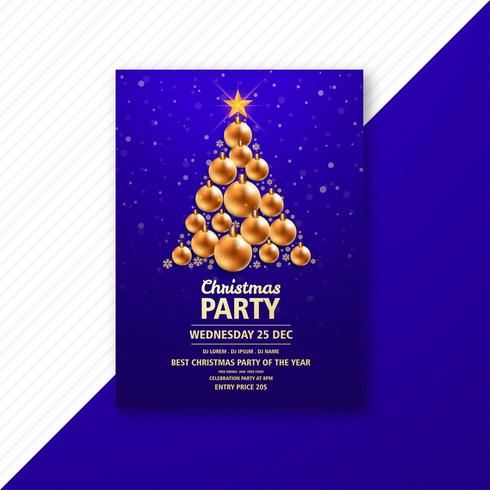 creative christmas flyer template card design vector