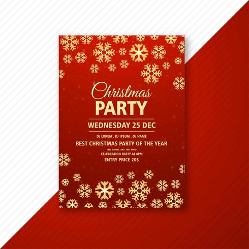 Christmas party flyer template design vector