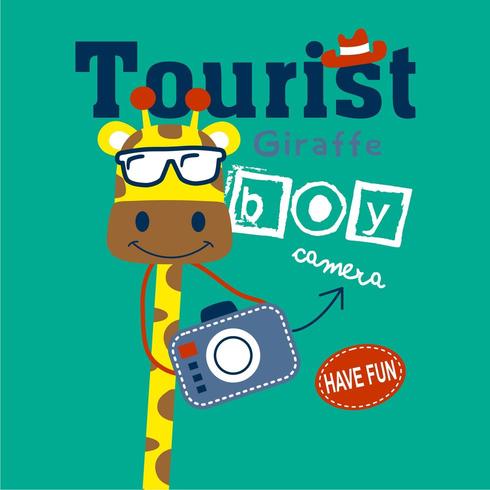 giraffe the tourist guide vector