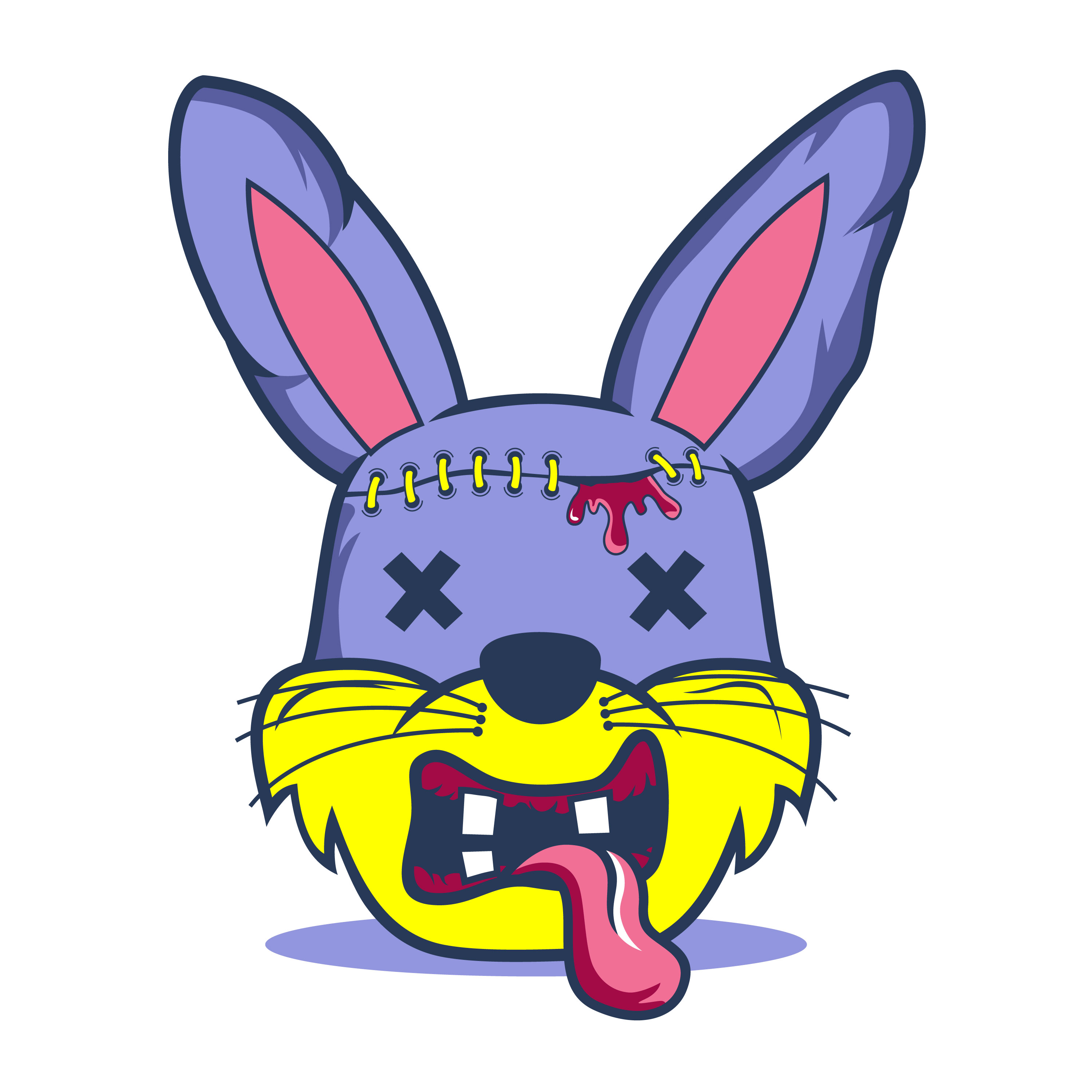 rabbit the zombie 686858 Vector Art at Vecteezy