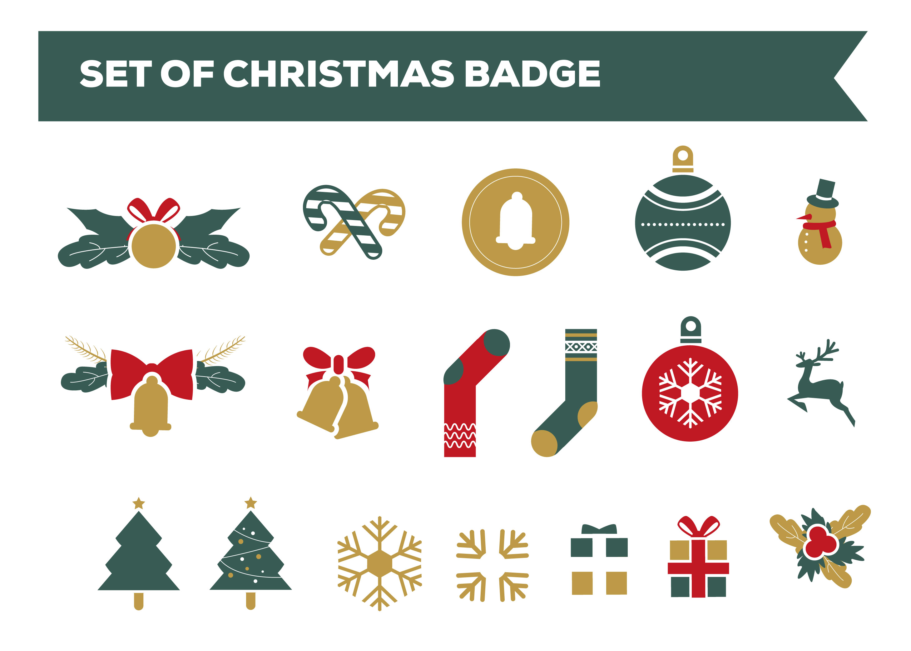Christmas Badge Collection 686982 Vector Art at Vecteezy