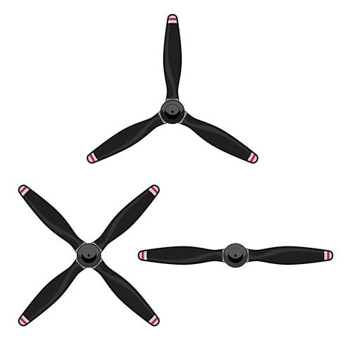 Aircraft Propeller Group with Two Blades 687022 Vector Art at Vecteezy