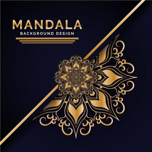 Diseño de fondo de mandala indio de lujo vector