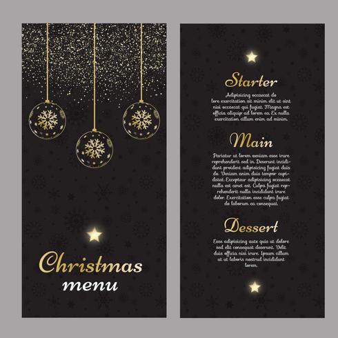 Elegante diseño de menú navideño vector