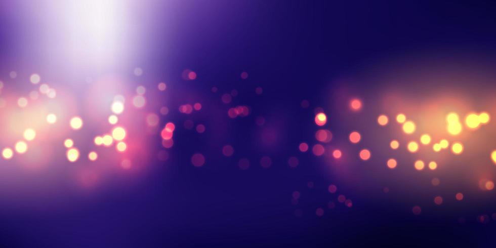 Diseño de banner de luces bokeh vector