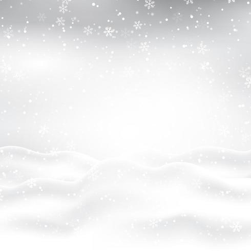 Snowy Christmas scene  vector