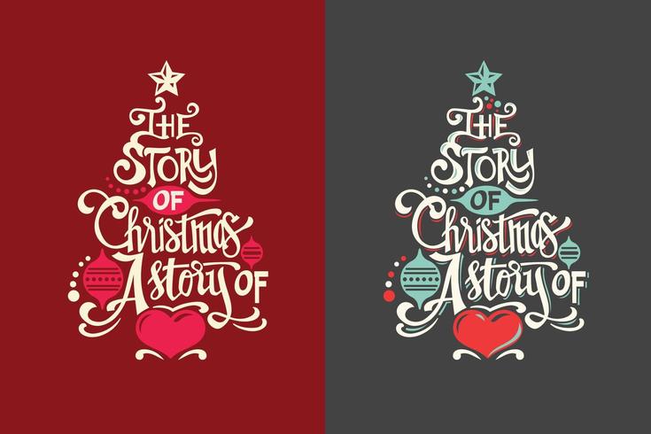 Christmas Tree Quote Set vector