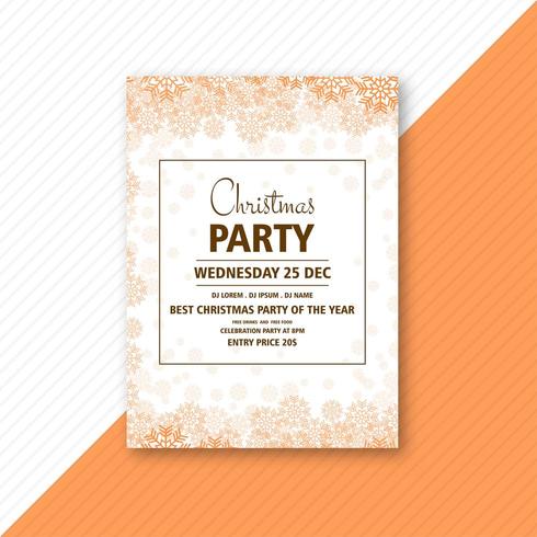 decorative christmas party flyer  vector