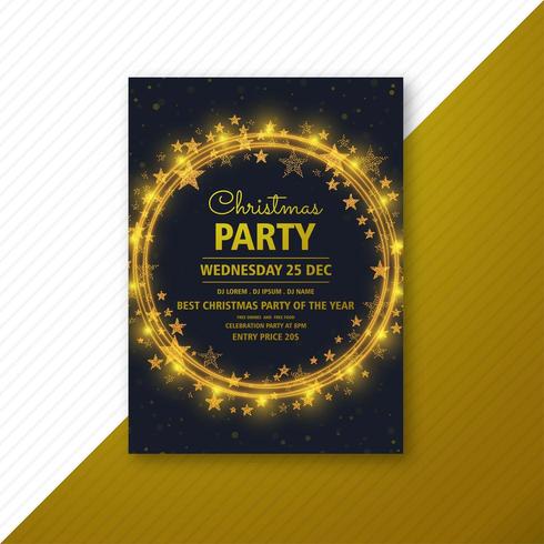 christmas party flyer design template card  vector