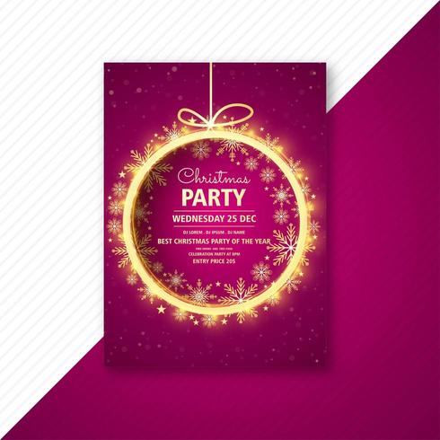 christmas party flyer design template card  vector