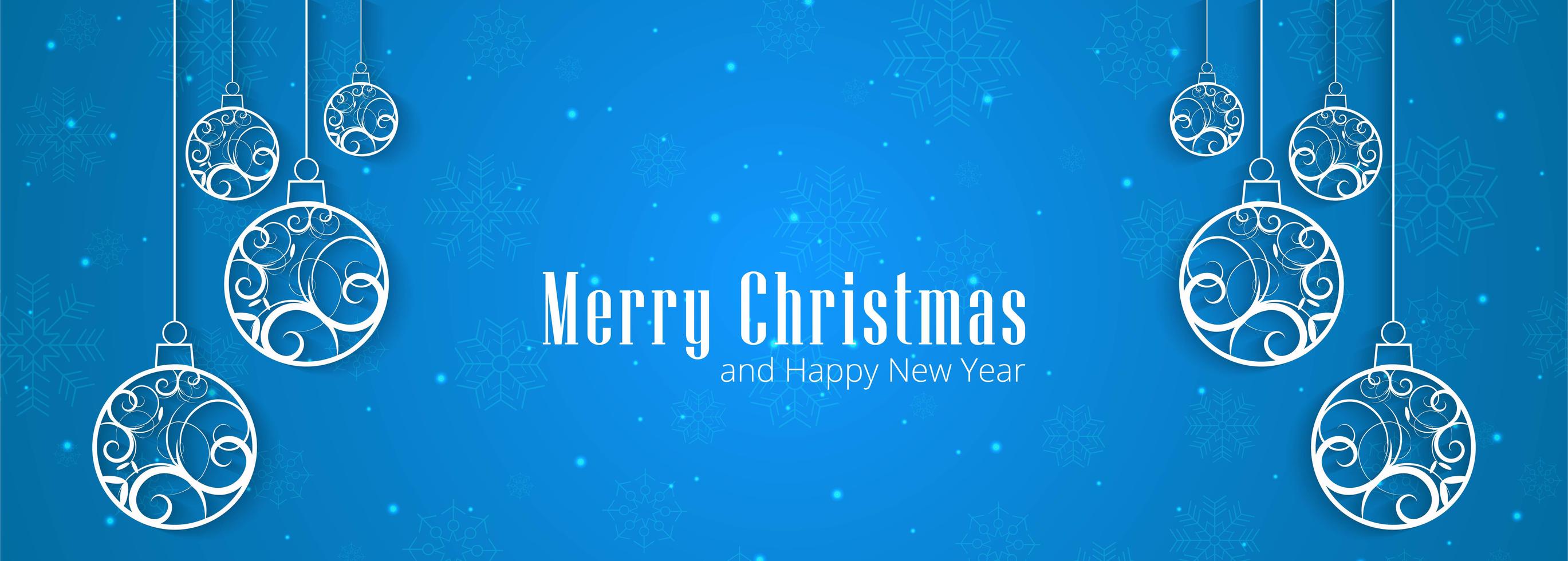 Merry Christmas snowflakes banner design background 687194 Vector Art