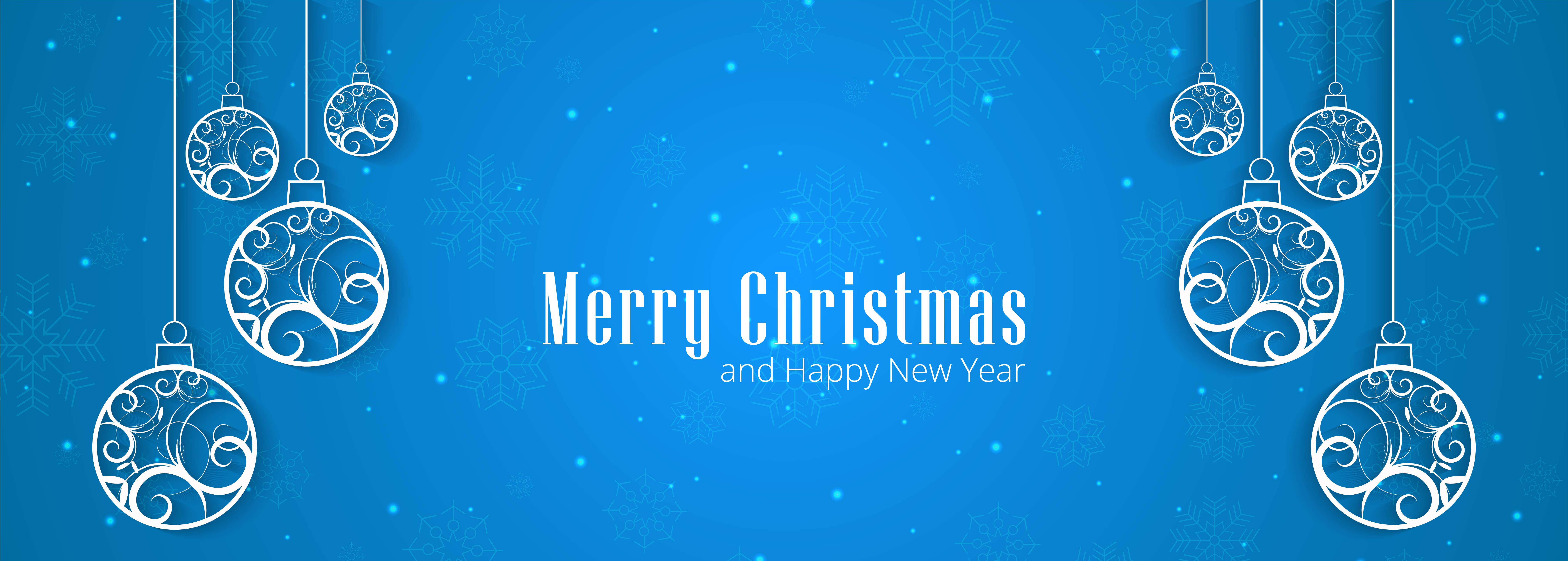 Merry Christmas snowflakes banner design background 687194 Vector Art
