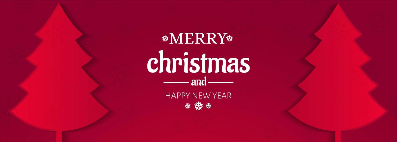 Merry christmas greeting card for banner design vector
