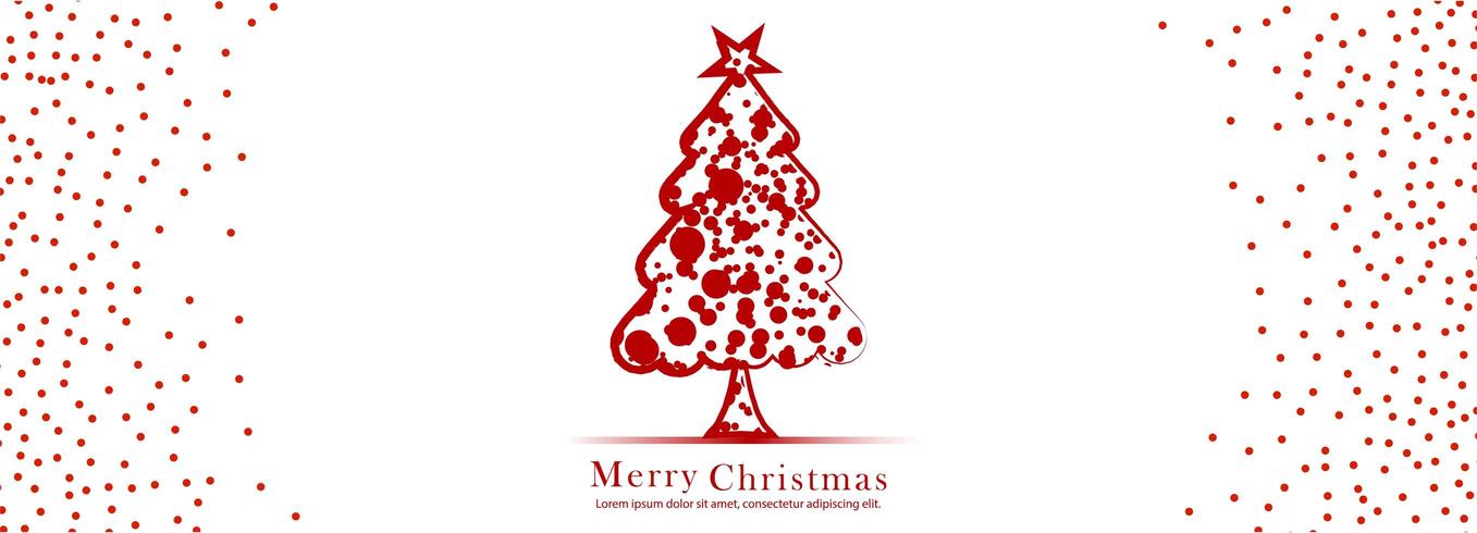 christmas banner for christmas tree card background vector