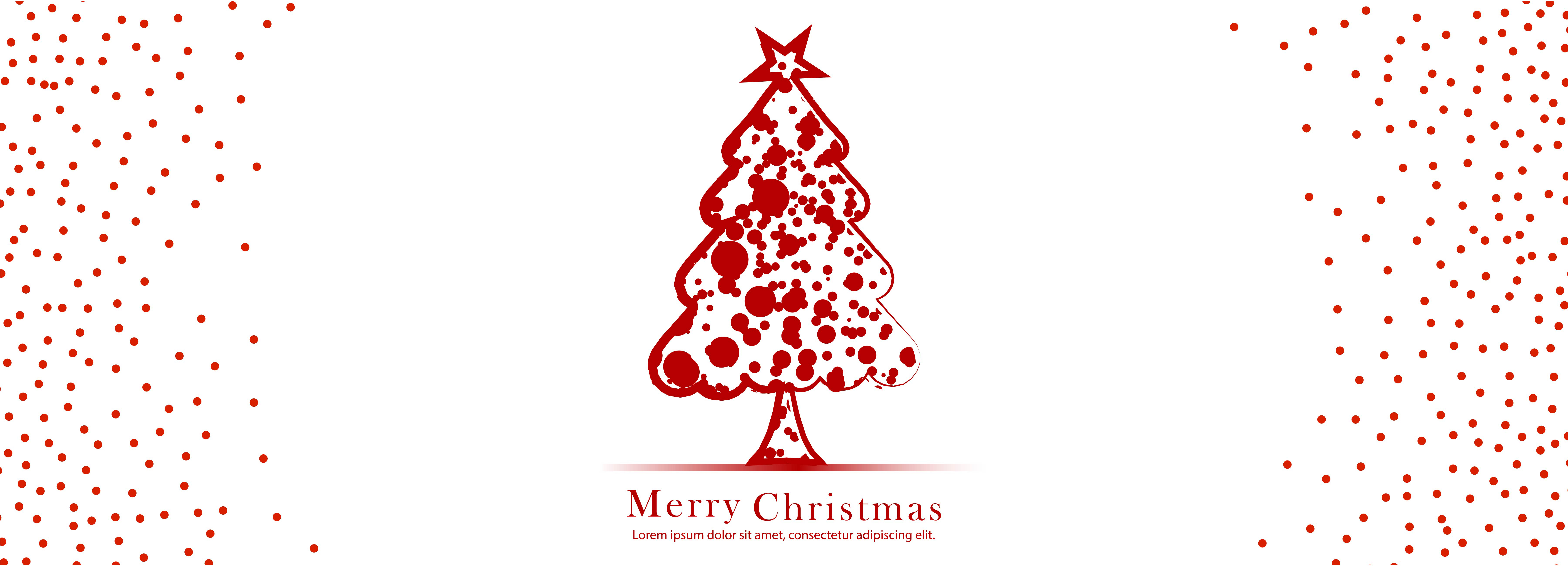 Christmas Banner For Christmas Tree Card Background Vector