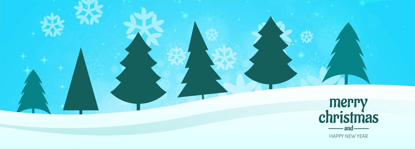 christmas banner for christmas tree card background vector