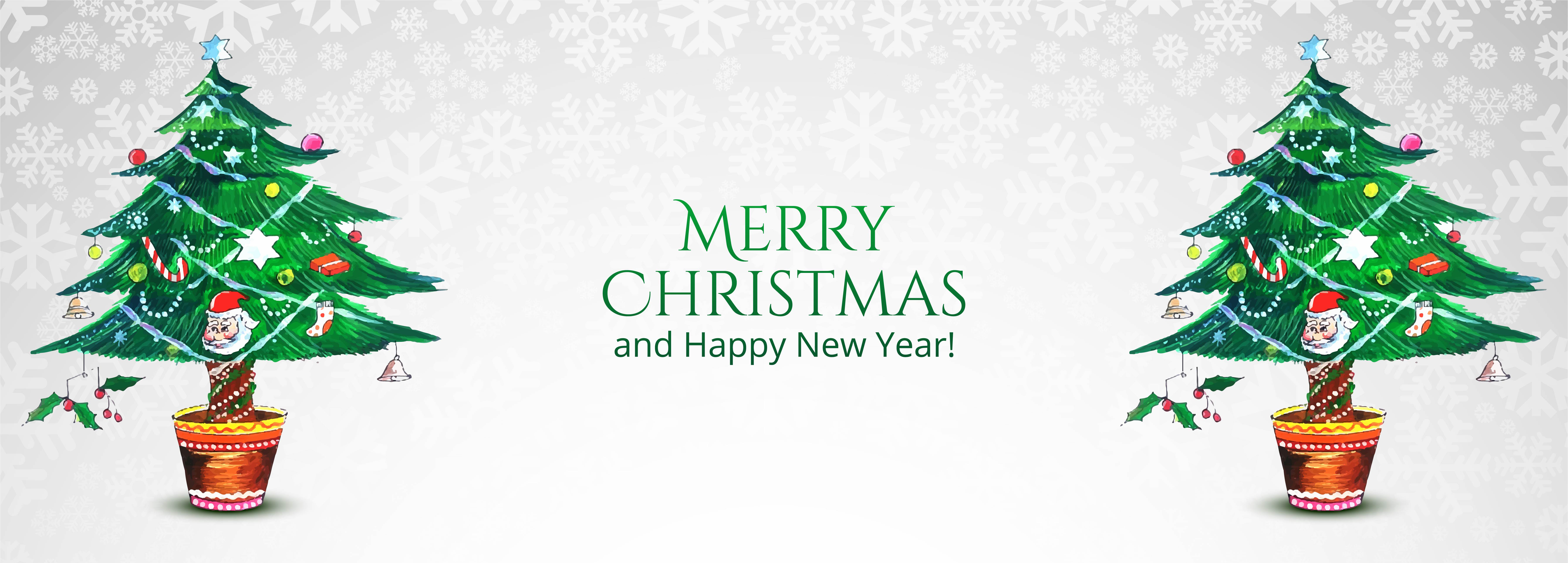 Beautiful christmas decorative tree banner 687230 Vector Art at Vecteezy