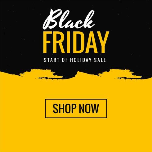 Yellow black friday shopping sale creative text background vector