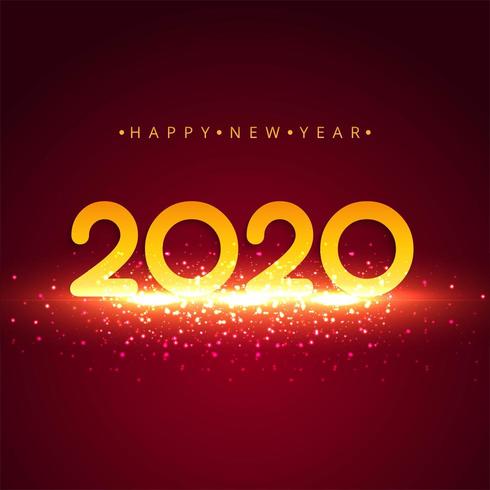 Bright 2020 new year background celebration vector