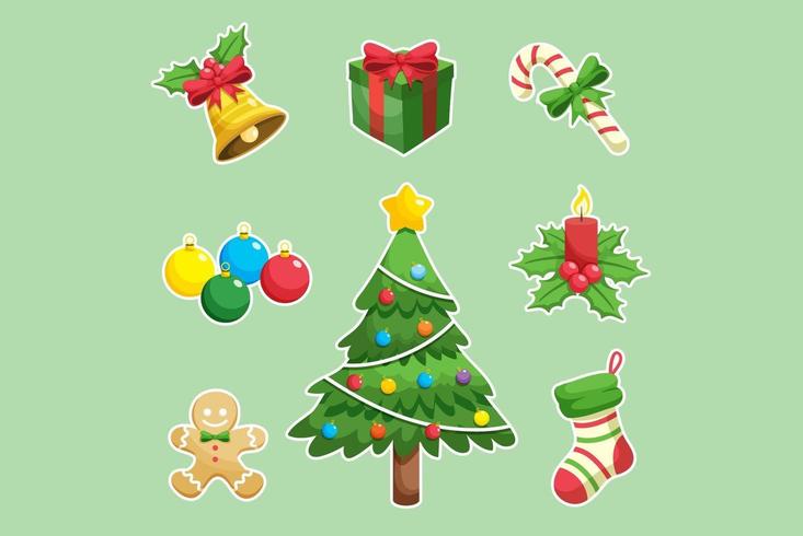 Set of Christmas Decorations vector