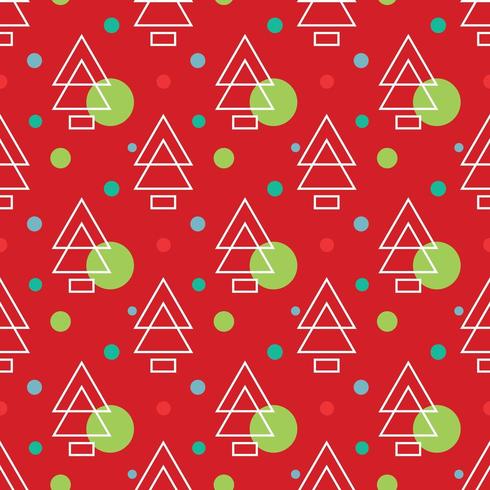 Simple pine christmass pattern vector illustrations